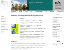 Tablet Screenshot of math.uni-augsburg.de
