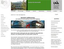 Tablet Screenshot of informatik.uni-augsburg.de